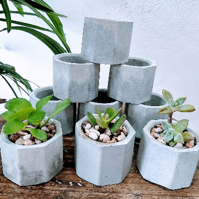 Cement Planter Pots - Mini Desktop Planter Box